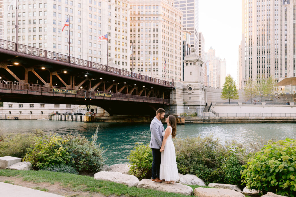 Chicago Riverwalk Engagement Photos