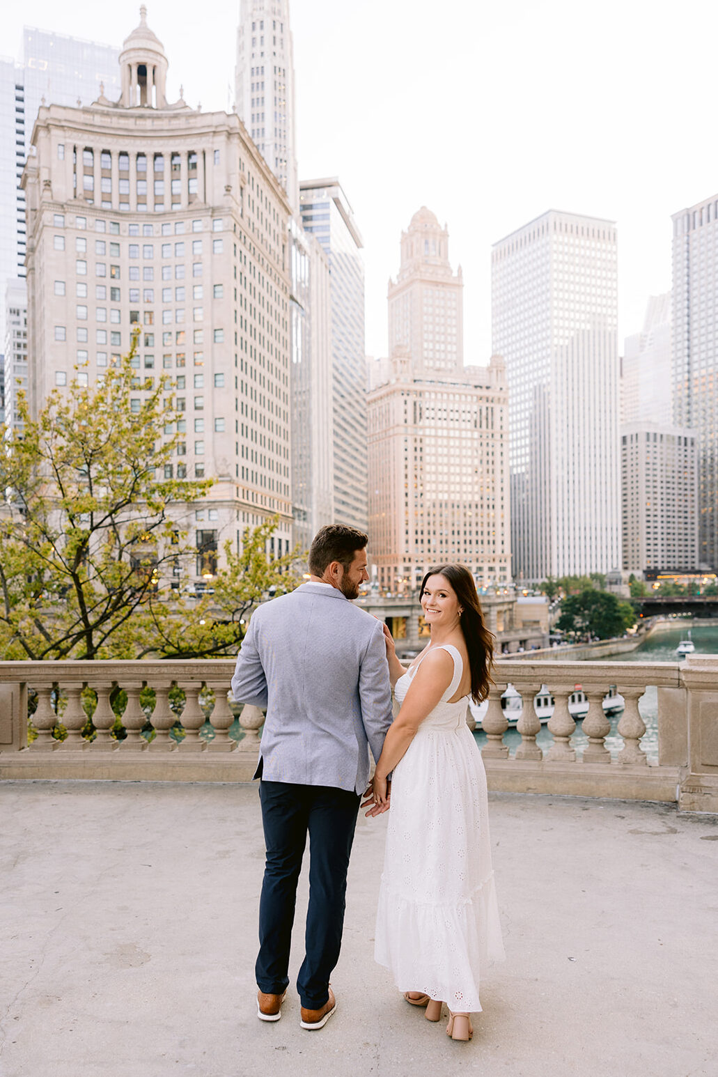 Chicago Riverwalk Engagement Photos