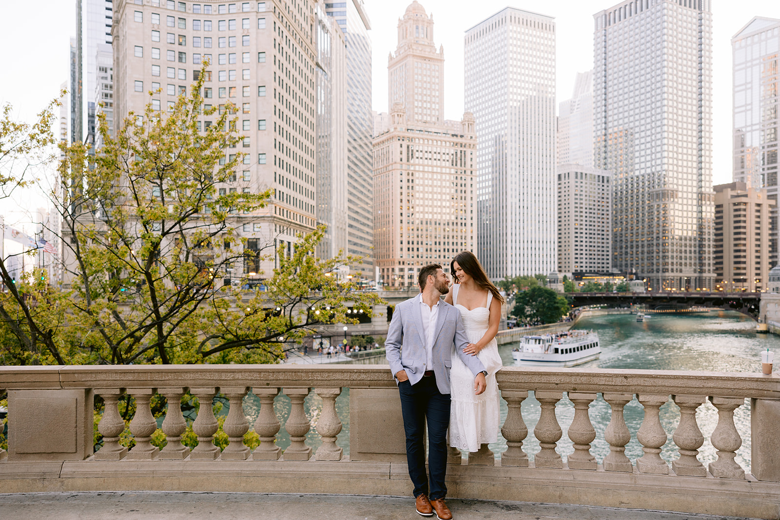 Chicago Riverwalk Engagement Photos