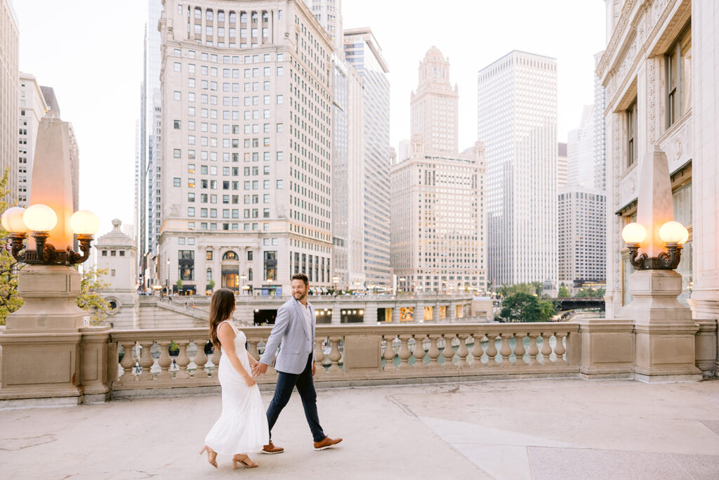 Chicago Riverwalk Engagement Photos