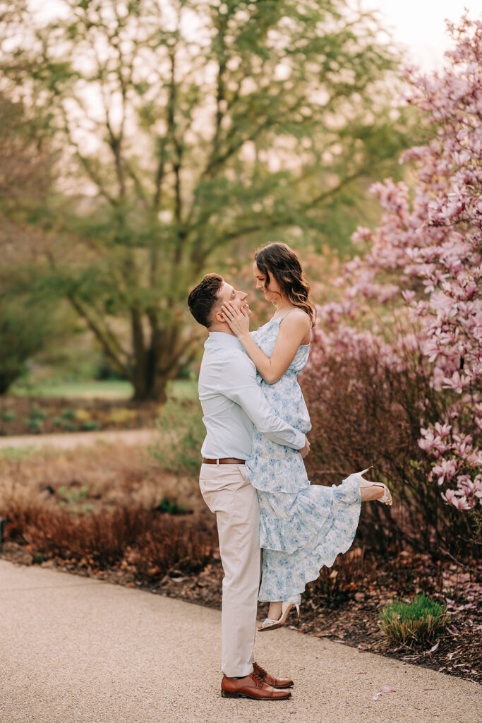 Spring Engagement at Morton Arboretum
