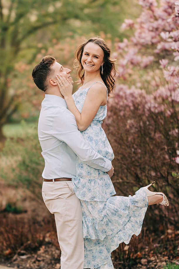 Spring Engagement at Morton Arboretum