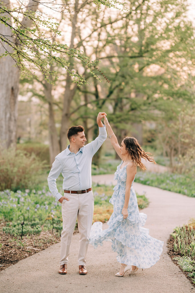 Spring Engagement at Morton Arboretum