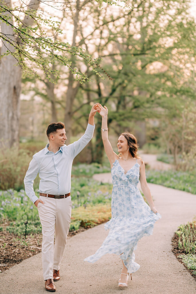 Spring Engagement at Morton Arboretum