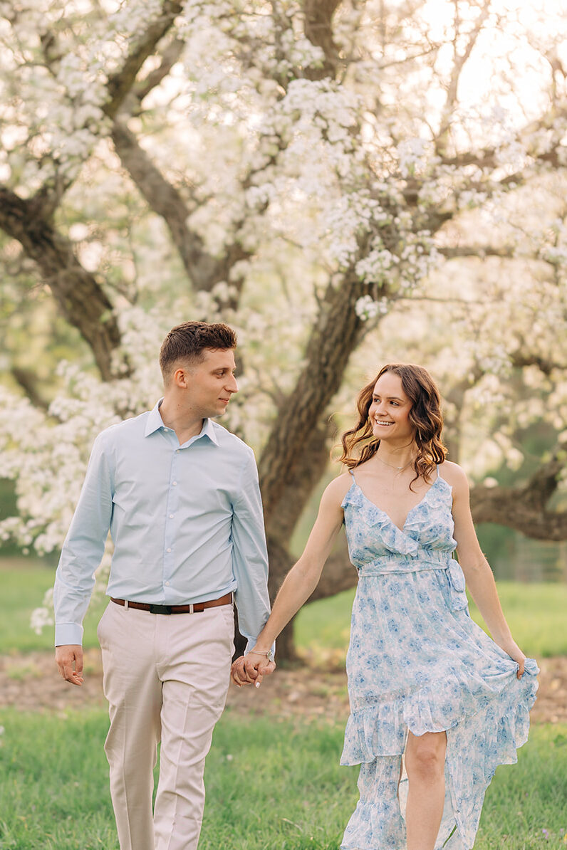 Spring Engagement at Morton Arboretum