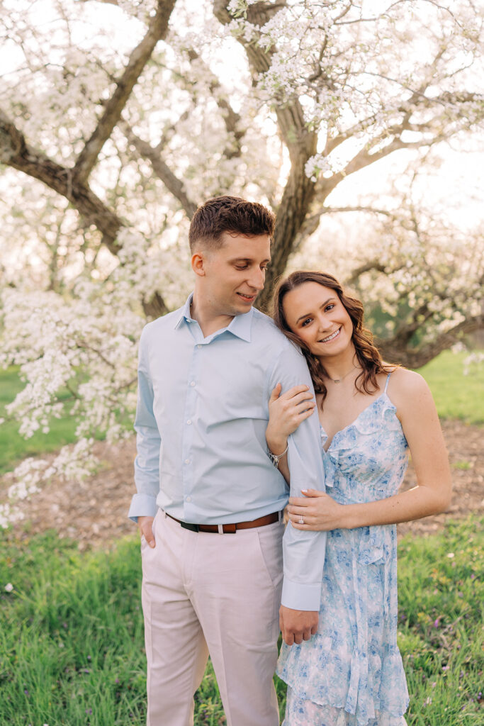 Spring Engagement at Morton Arboretum