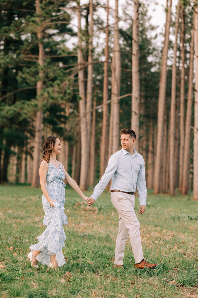 Spring Engagement at Morton Arboretum